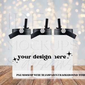 17oz gerade Wasserflasche PNG Mockup transparenter Hintergrund