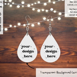 Drop earring mockup, png mockup, product mockup, earring mockup, easy mockup