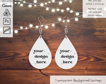 Drop earring mockup, png mockup, product mockup, earring mockup, easy mockup