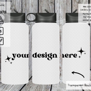 32oz Hidro Water Bottle PNG Mockup Transparent Background