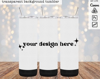 20oz Skinny Tumbler with Bluetooth Speaker PNG Mockup Transparent Background