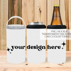 16oz 4 in 1 Cooler Tumbler PNG Mockup Transparent Background
