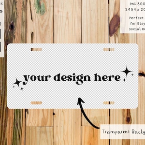 License Plate mockup, transparent background product license plate mockup, png mockup