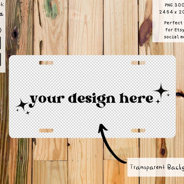 License Plate mockup, transparent background product license plate mockup, png mockup