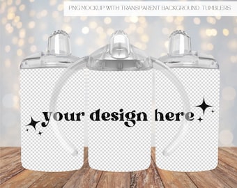 12oz Sippy Cup Tumbler PNG Mockup Transparent Background