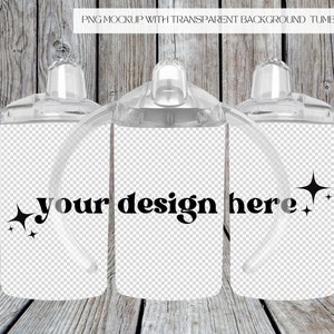 12oz Sippy Cup Tumbler PNG Mockup Transparent Background
