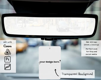 Car Freshener png mockup, 1 sublimation view, car freshener mockup with transparent background product
