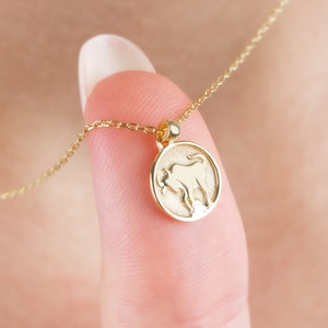 Taurus Zodiac Sign 14K Solid Gold Necklace, Taurus Sign, Birthstone Astrology Zodiac Constellation Necklace, Gift for Mother's Day - Wife