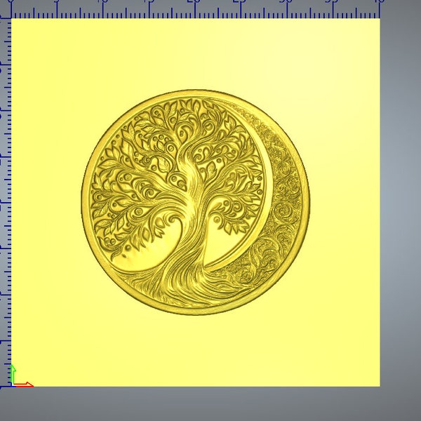 Tree of Life in Celtic Moon stl file for CNC router