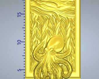 Octopus und Frame Stl-Datei für CNC-Fräser
