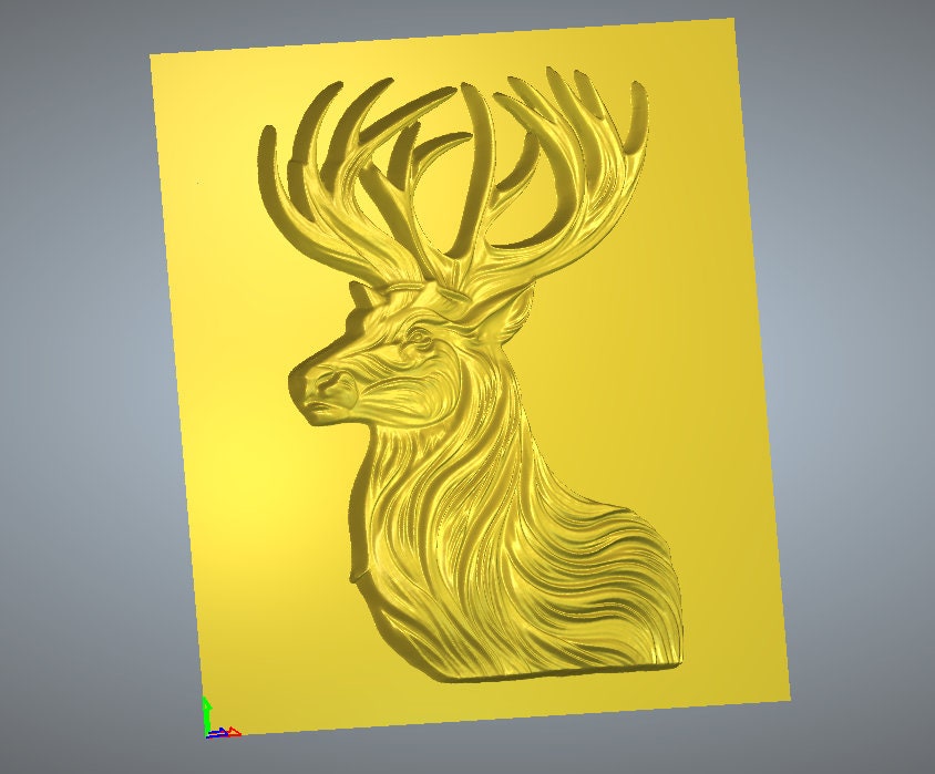 Deer Head Stl File for CNC Router - Etsy