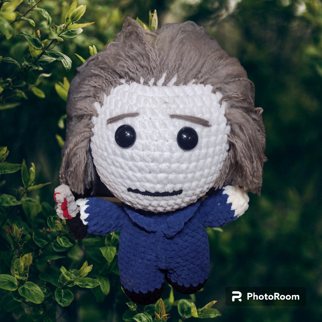 Micheal Myers Inspired Crochet Plushie Doll-sm, Med and Large, Horror ...