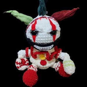 Twisty the clown inspired crochet plushie-large, horror gift, horror plush