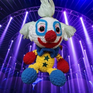 Killer Klowns from Outer space shorty inspired crochet plushie doll - large, horror plush, horror gift