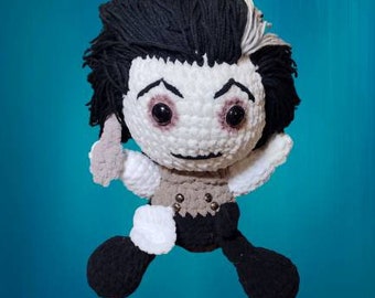 Sweeney Todd inspired crochet plushie doll-large, horror gift, horror plush
