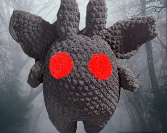 Mothman crochet plushie doll- horror plush, horror gift