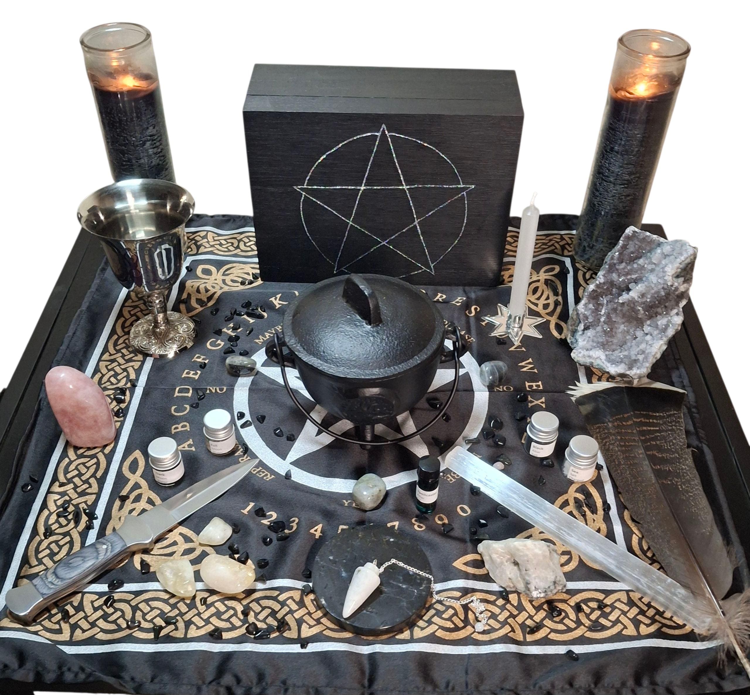 Witch Ritual Set WITCH STARTER KIT, Complete Altar Including Protection Stones and the ...