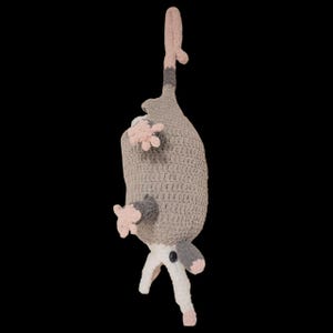 Opossum crochet bag holder.  Made with blanket yarn!!!  Hand crafted.   Handmade.