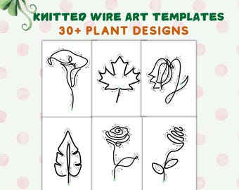Sjablonen voor plantendraadkunst: 30+ brei- en buigpatronen (digitale download)
