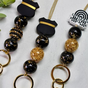 Thin Gold Line Lanyard, 911 Dispatcher Gifts, Dispatcher Appreciation, First Responder, 911 Call Taker, Customized Lanyard and Badge Holder