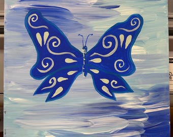 blauer Schmetterling