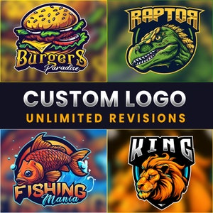 Design de logotipo de mascote personalizado, logotipo de empresa moderno, logotipo de negócios, identidade de marca, logotipo de jogo, logotipo de eSports, criador de logotipo