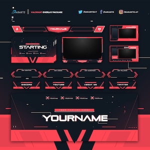 Animated Valorant Overlay Twitch Package Instant Download / Ready to ...