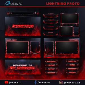 Animated Lightning Proto Overlay Twitch Package | Instant Download / Ready to Use / Streamer / Streaming / Gaming