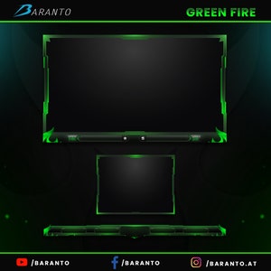 Animated Green Fire Overlay Twitch Package | Instant Download / Ready ...