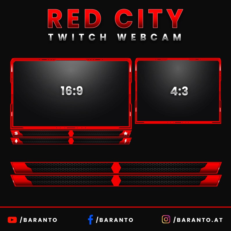 Animated Twitch Webcam | Facecam | Border- Instant Download | 3in1 ...