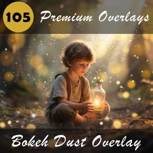 105 Bokeh Dust Overlays, glitter dust, floating dust, falling dust, bokeh, photoshop overlay, dust bokeh, dust, overlay, gold, Download