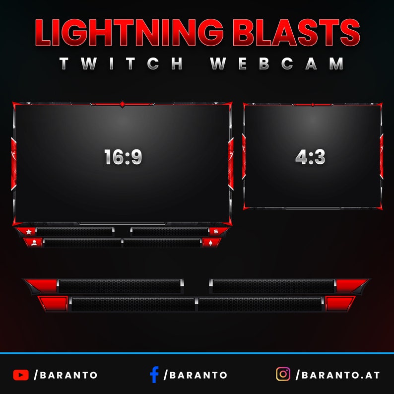 Animated Twitch Webcam | Facecam | Border | Instant Download | 3in1 ...