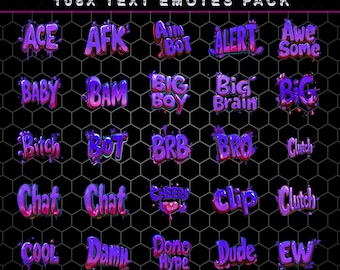 108x Lime Green Text Twitch emotes, Discord emotes, twitch sub emotes, cool emotes, text emotes, twitch emotes, cute emotes