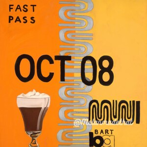 Muni Fast Pass: Burrito--Original Canvas