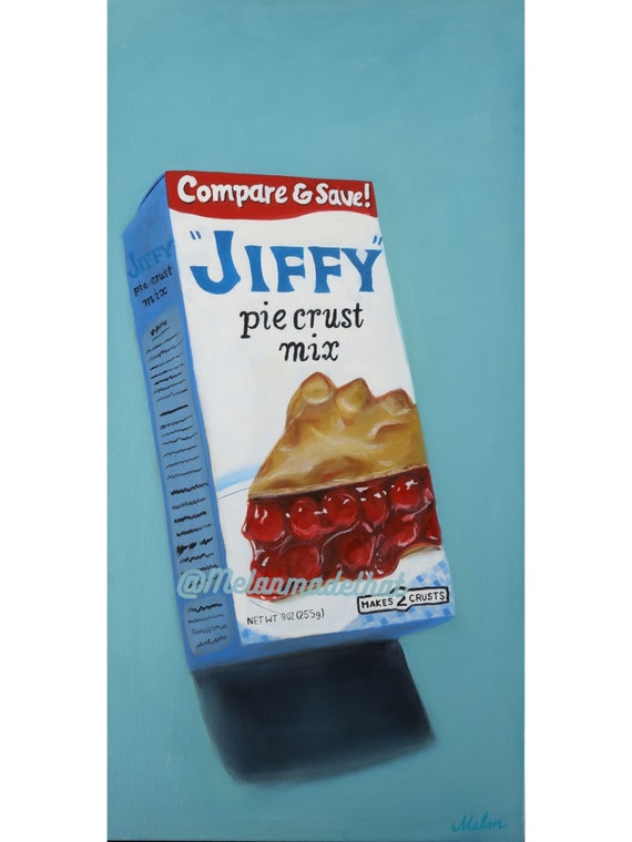 Jiffy Pie Crust Original Canvas Painting Etsy