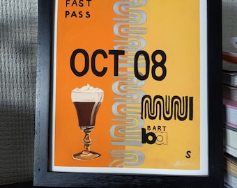 Muni Fast Pass: Irish Coffee --Print