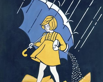 Morton Salt Girl Original Canvas