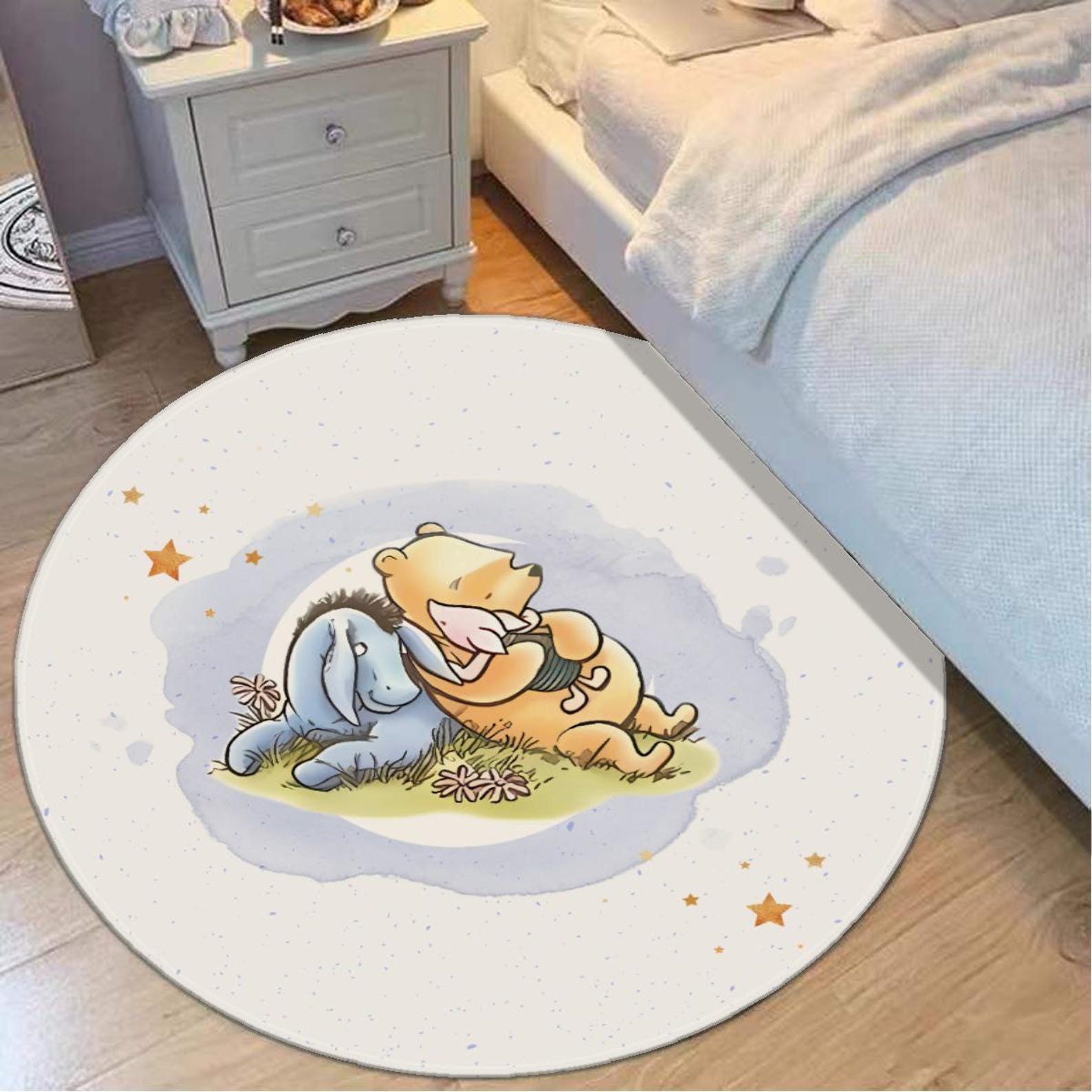 Personalized Nursery Decor Area Rug Winnie the Pooh Rug With Name ...