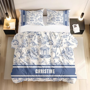 Personalized Duvet Cover Set - Custom Bedding, Unique Housewarming Gift, Custom Name Quilt, Lovers Bedding, Anniversary Present, Couple gift