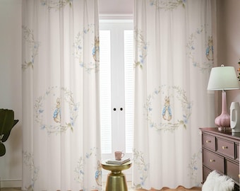 Peter Rabbit Curtains Living Room Decor Curtains Home Gift Curtains Kids Room Playroom Curtains Nursery Baby Room Curtains