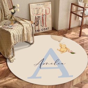 Personalisierter Winnie the Pooh Kinderzimmer Teppich mit Baby Name Pooh Bear Bereich Teppich für Kind Schlafzimmer Babyparty Geschenk für Kinderzimmer