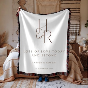 Personalized Couple throw blanket, custom gift for girlfriend, relationship gifts, wife, Anniversary gift, Present, wedding gift for couple