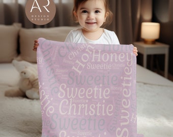 Personalized Custom Blanket, Name Blanket, Blanket Gift, Baby Blanket, Kids Blanket, Personalized Gift, Custom Gift, Girl Blanket Gift