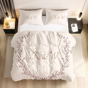 Personalized Duvet Cover Set - Custom Bedding, Unique Housewarming Gift, Custom Name Quilt, Lovers Bedding, Anniversary Present, Couple gift