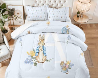 Personalized Peter Rabbit Comforter Duvet Cover Set – Custom Kids Bedding