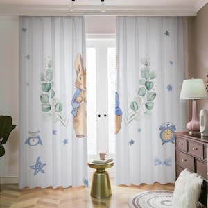 Beatrix Potter Curtains Peter Rabbit Curtains Cartoon Anime Curtains for Girl Room Playroom Nursery Room Decor Personalized curtains Custom