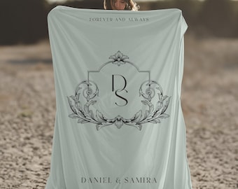 Gepersonaliseerde koppeldeken, huwelijksdeken, aangepast cadeau voor vriendin, cadeaus voor vrouw, jubileumcadeau, huwelijkscadeau voor stel