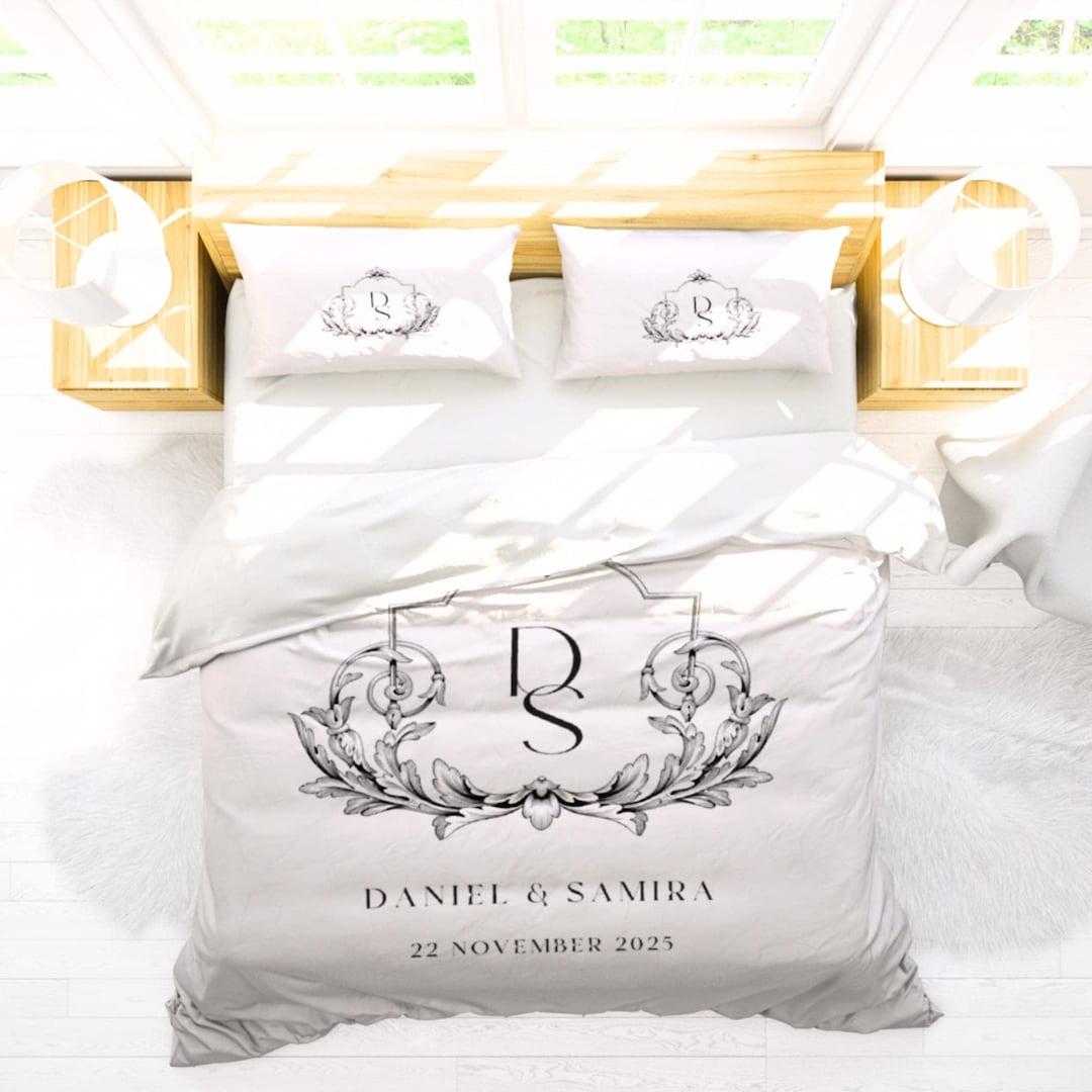 Personalized Duvet Cover Set - Custom Bedding, Unique Housewarming Gift ...