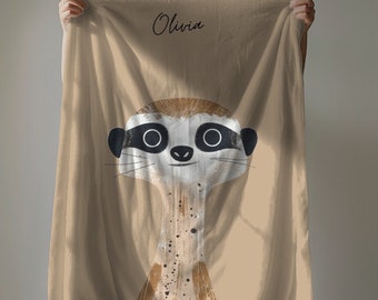 Animal Swaddle Blanket | Personalized Baby Name Blanket | Cute Animal Blankets | Personalized Animal Blanket With Baby Name | Soft Blankets