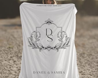 Gepersonaliseerde koppeldeken, huwelijksdeken, aangepast cadeau voor vriendin, cadeaus voor vrouw, jubileumcadeau, huwelijkscadeau voor stel